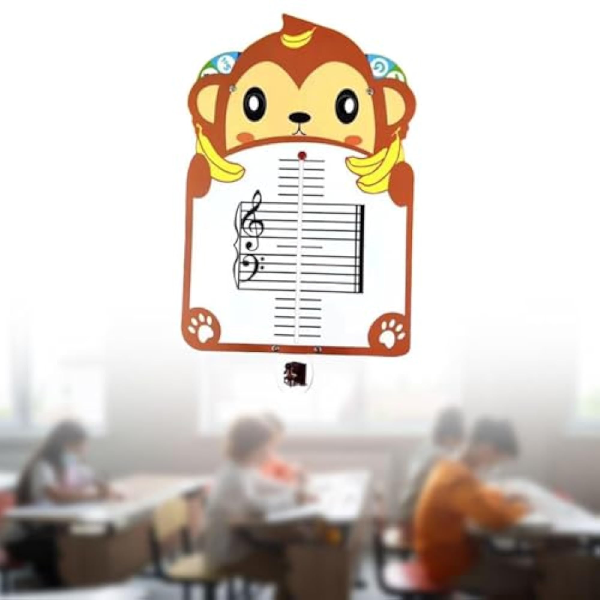 Cartoon Animal Shape Music Notation Board for Students