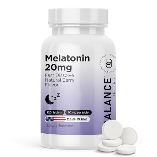 Balancebreens Melatonin 20mg Tablets Extra Strength Sleep Aid for Adults