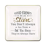 Nordic Runes Good Friends Gifts Ring Dish, Small Ceramic Jewelry Tray Friend Birthday for Women Bestie BFF,Unique Gifts Decorative Trinket Ring Holder…