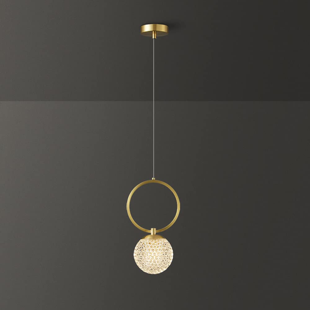 Lustre intérieur LED en cristal et laiton pour illuminer un salon élégant avec style