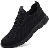 Damyuan Mens Lightweight Athletic Running Walking Gym Shoes Casual Sports Fashion Sneakers Walking Shoes Black,11