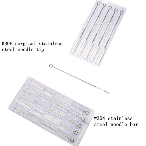 Tattoo Needles Set And 6Pcs Stainless Steel Tattoo Tips,Disposable Tattoo Shading Needles 3Rl,7Rl,9Rl,15Rl,3Rs,5Rs,7Rs,9Rs,5M,7M1 For Tattoo Machine Tattoo Kits (200Pcs) #TOP1