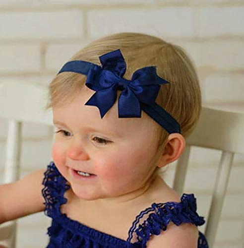 Jollybows 40Pcs Baby Girls Grosgrain Ribbon Hair Bows Headbands 3" Hair Band Hair Accessories For Infants Newborn Toddler #TOP5
