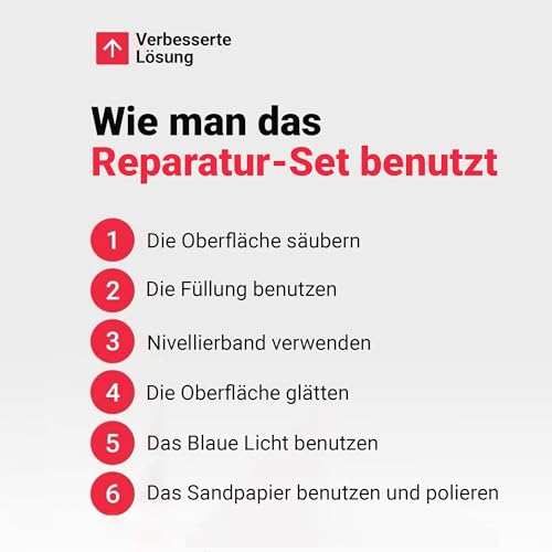 Quarz-Reparatur-Set für Arbeitsplatten (transparent, weißes Acryl und dunkelweiße Farbe) – ideal als Fliesen, Fiberglas, Badewanne, Keramik-Reparatur-Set I funktioniert hervorragend für Granit,