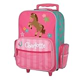 Luggage - Rolling Suitcase - Kids Travel Bags - All Over Print Children's Carry On Baggage for Vacation Sleepovers Camping Travel Trips (Personalized Girl Horse Luggage)