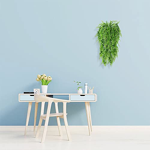 2 Pack Artificial Plants Boston Ferns Fake Vines Hanging Ivy Decor Plastic Greenery For Wall Indoor Outdoor Hanging Baskets Wedding Garland Decor #TOP2