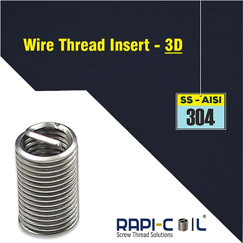 Image of 304 Stainless Steel Metric - Wire Thread Insert Helicoil Kit (M12 x 1.75, 3D)