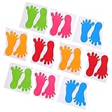 CLISPEED Pegatinas de suelo en varios colores, impermeables, 10 pares de calcomanías autoadhesivas amigables para decoración de aula y sala de juegos, para jardín de infantes y guardería