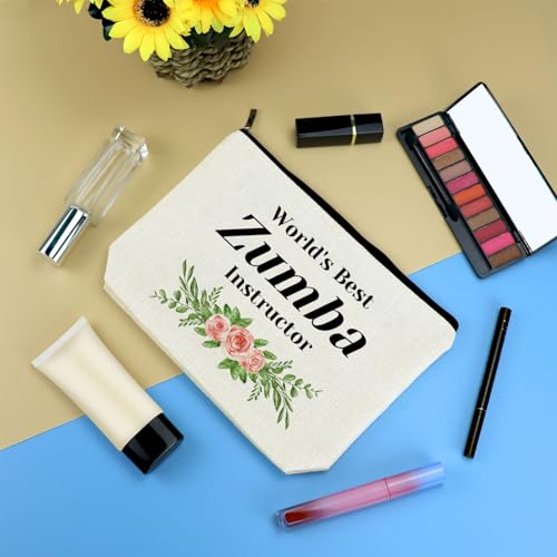 Zumba Instructor Gifts Zumba Gift for Women Makeup Bag Zumba Teacher Appreciation Gift Zumba Dance Fitness Gift Thank You Gift for Zumba Teacher Coach Instructor Cosmetic Bag Travel Toiletry Bag3