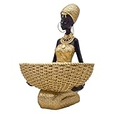 . 【Multifonctionnel】 : La sculpture de femme avec bol de rangement peut contenir des clés, des en-cas, une montre, des produits cosmétiques, des bonbons, divers objets et autres petits articles. Pratique et esthétique.