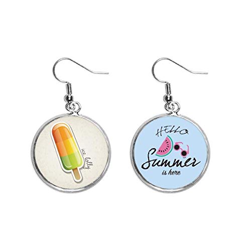 Pendientes de sandía ligeros antialérgicos para lóbulos sensibles en verano
