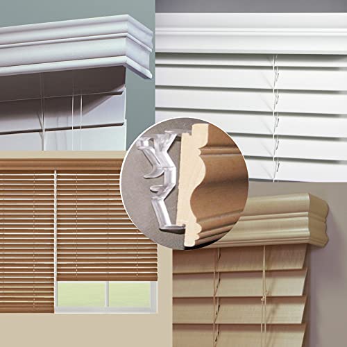 Valance Clips 10Pcs 2.5Inch Clear Plastic Hidden Retainer Holder Clip For Window Blind Valance,Horizontal Faux & Wood Blinds Parts #TOP5