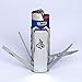 LighterBro Pro Lighter Sleeve - Multi-tool - 420 Stainless Steel - Easily Fits Your Favorite Lighters - Includes Mini Pocket Knife, Ruler, Scissors, Screwdriver, Poker, Key Ring & More (Silver)
