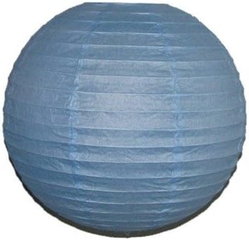 IGC Wholesale Lot 24 Pack - Party Paper Lantern-Round 12"-Luau Supplies- Oriental/Chinese Lamps - Light Blue