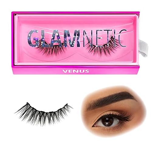Glamnetic Magnetic Eyelashes - Venus | Short Magnetic Lashes, 60 Wears Reusable High Volume Faux Mink Lashes, Cat Eye, 3D Natural Look - 1 Pair