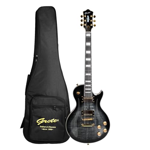 LP Electric Guitar Solid Body Electric Guitar Mahogany Neck Rosewood Fretboard Mahogany Body Stainless Frets Electric Guitar(GTLP-LM1-black)