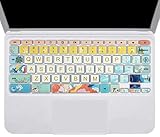 SANFORIN Keyboard Skin for Acer Chromebook Spin 11 311 CP311 511 512/Chromebook Premium R11 CB5-132T CB3-131/Chromebook R 13 CB5-312T/Chromebook 14 CP5-471/Chromebook 15 CB3-532 C910, Little Flower