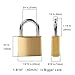 SEPOX® 2-Pack Premium Solid Brass Padlock with 4 Same Keys, 40mm 1-9/16