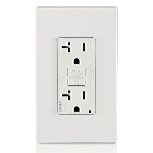 Leviton AGTR2-W Dual-Function Afci/Gfci Outlet, 20 Amp, Self Test, Tamper-Resistant With Led Indicator Light, Protection From Both Electrical Shock And Electrical Fires In One Device thumb #4
