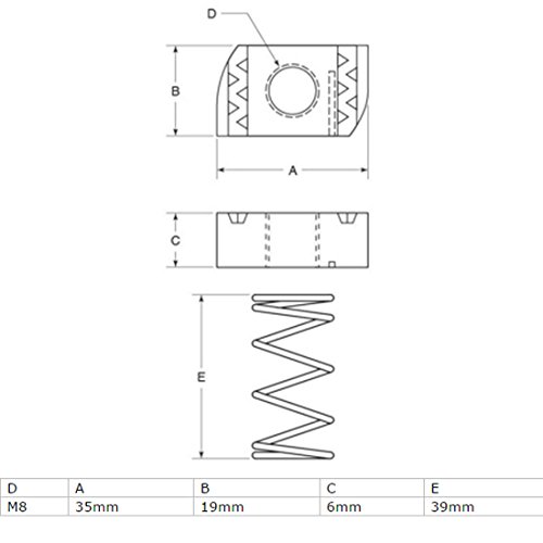 Sourcingmap M8 304 Stainless Steel Strut Spring Channel Nuts 10 Pcs #TOP1
