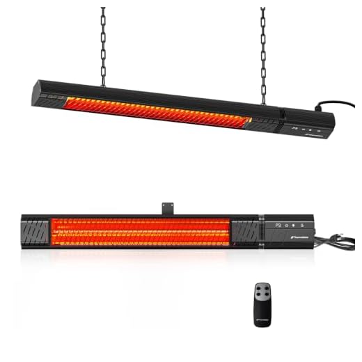 ThermoMate Outdoor Patio Heater 1500W 120V Plug-in, Infrared Carbon Fiber