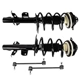 TRQ Front Suspension Kit Complete Strut & Coil Spring Assembly Sway Bar Stabilizer Link Compatible with 2014-2022 Jeep Cherokee