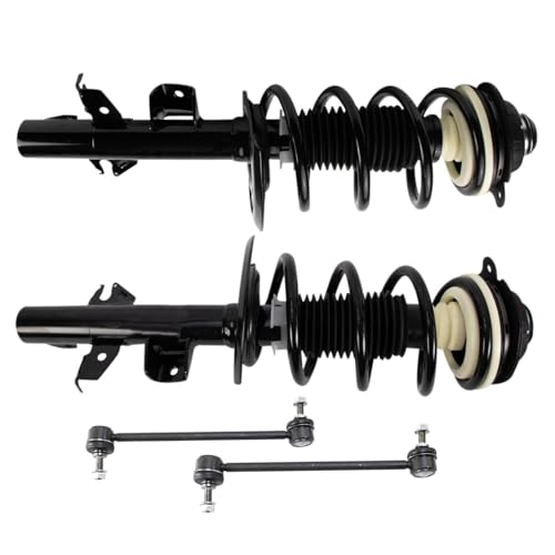 TRQ Front Suspension Kit Complete Strut & Coil Spring Assembly Sway Bar Stabilizer Link Compatible with 2014-2022 Jeep Cherokee