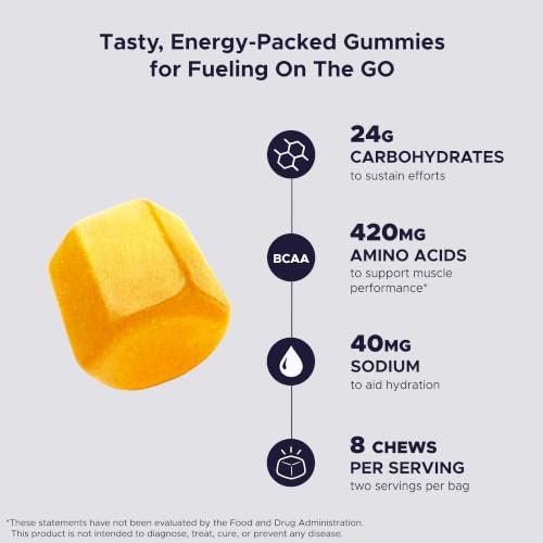 Image of GU Energy Chews, Lemonade - 12 Bags (24 Servings Total)