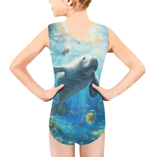 Image of Xpyiqun Bathing Suits for Girls 3-14 Kids Summer One Piece Swimwear Beach Sport Sleeveless Swimsuits Athletic