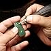 ReadJade Natural Hetian Jasper Pisces Pendant Handmade Dark Green Hotan Jade Fish Amulet Sweater Chain