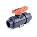 HYDROSEAL Kaplan 1’’ PVC True Union Ball Valve with Full Port, ASTM F1970, EPDM O-Rings and Reversible PTFE Seats, Rated at 200 PSI @73F, Gray, 1 inch Socket (1 inch)