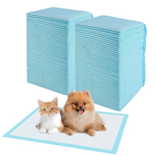 Foymlon 100 Pezzi Traversine Cani, 33 x 45cm Tappetini Igienici per Cani, Traverse Cane ha Un Design a 6 Strati per Asciugare Rapidamente Le Superfici, Adatto a Conigli, Suini, Gatti