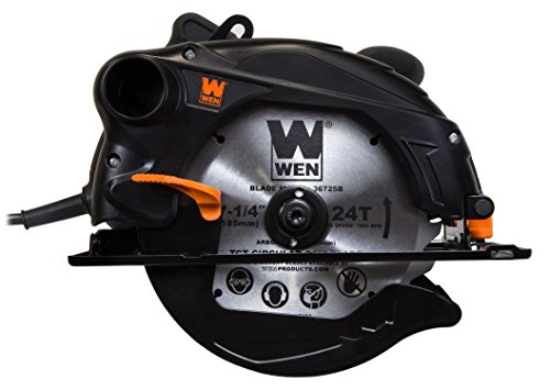 Wen 36725 12A 7-1/4-Inch Sidewinder Circular Saw With 2-1/2-Inch Cutting Depth,Black #TOP3