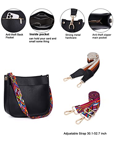 Image of Crossbody Bag Women Vegan Leather Hobo Handbag Trendy Crossbody Shoulder Bag Purses For Women with 2 Adjustable Strap
