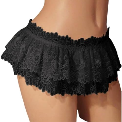 Sissy Clothes For Men Gay Lingerie Male Thong Underwear Sexy Crossdressers Panties Lace Mini Skirt Elastic One Size2