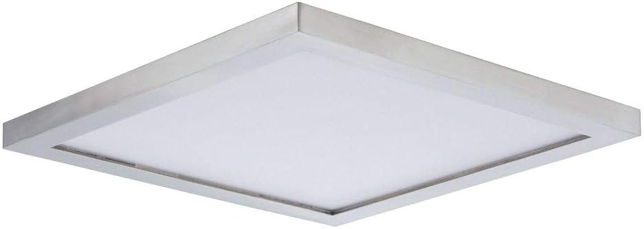 Maxim Lighting 57699WTSN Chip-18W 1 LED Square Flush Mount-8.5 Inches Wide by 0.75 inches high, Finish Color: Satin Nickel