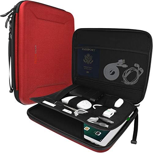 TECHGEAR Hard Shell Case for Laptops, Zipped Travel Shockproof Sleeve Case, Shoulder Strap, fits MacBook Pro 16" 2019-2021, MacBook Pro 15.4", Surface Book 3/2, Surface Laptop 4/3 15", Dell XPS 15