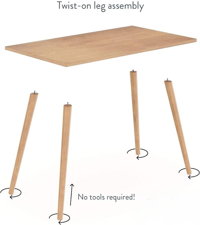 Miniatura 6 de Mesa de centro de madera para sala de estar, mesa de centro pequeña para granja moderna, rústica, vintage, estilo escandinavo (natural, 46 x 20