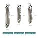HBYPRO Heavy Duty Nail Clippers Set 4PCs Ultra Sharp Stainless Steel Fingernail Toenail Clippers with Catcher for Men Women Adult with Nail File, Silver