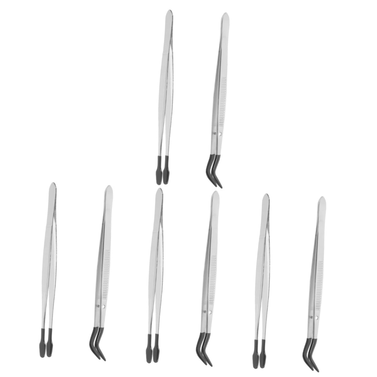 Hemobllo 8pezzi Pinzette Inossidabile Per Artigianato e Makeup Pinzette Multiuso Per Applicazione Ciglia Finte e Collezionismo Francobolli Eleganti e Facili Da Pulire