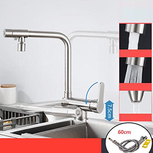 Robinet de cuisine 3 voies eau de boisson droite eau chaude et froide