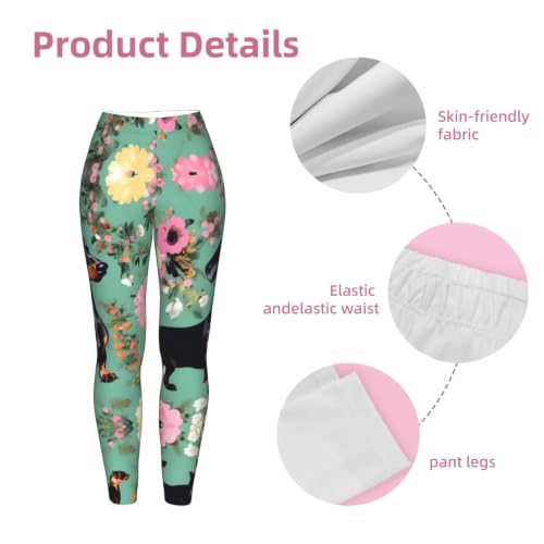 Leggings de compresión suave para mujer con estampado de teckel m 6