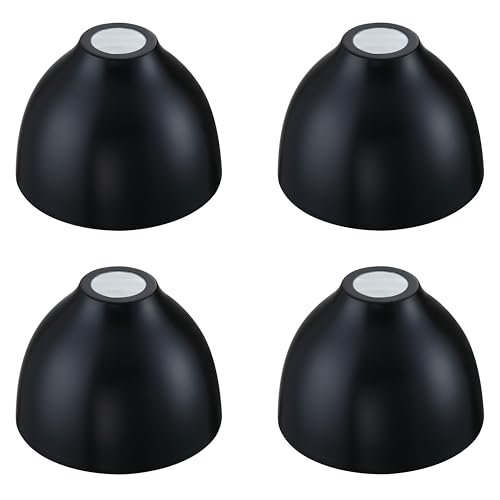 Image of Industrial Black Metal Drum Replacement Shades E26 Base Socket 4 Pack H5*D6.5