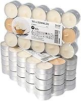 4 x Ikea SINNLIG Sweet Vanilla Scented Tealight Candles - Set of 30