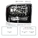 SPEC-D TUNING 1Pc Black Clear LED Headlights Compatible with Ford F250 F350 F450 Super Duty 1999-2004, 2000-2004 Excursion, L+R Pair Head Light Lamp Assembly