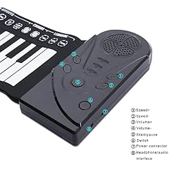 YUKM Roll-up Piano Silicone 49 Touches Roll Up Piano Keyboards Hand Roll Piano Cadeaux Éducatifs,Blanc - Les Beatles, Paul McCartney, John Lennon, RIngo Starr, George Harrison YUKM Roll-up Piano Silicone 49 Touches Roll Up Piano Keyboards Hand Roll Piano Cadeaux Éducatifs,Blanc – Image 3