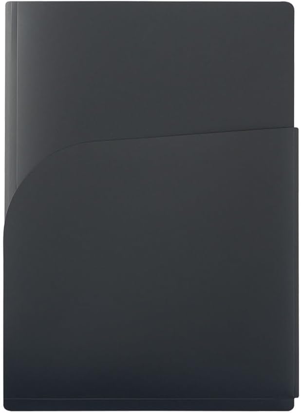 LIHIT LAB SELFANA F7202-11 Job Hunting File Solid Holder, 2 Pocket Type, Navy Black