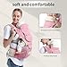 Tiger&Kitty Baby Sling Carrier,6-in-1 Ergonomic Backpack Front Newborn to Toddler Wrap,Lightweight Adjustable Baby Seat Carrier,Pink