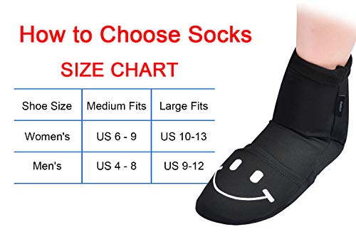 iGuerburn Cold Therapy Socks for Swollen Ankles Arch Heels Foot Pain Relief Suffer from Plantar Fasciitis Tendinitis Neuropathy (Large)