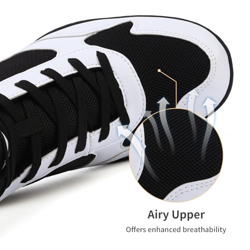 Wrestling Shoes Men Boxing Shoe for Mens Pro Wrestling Boots Black/White by BKWHDAY - Used condition - Image 6